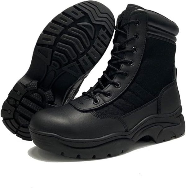 INTAN Men’s Motorcycle Combat Boots – Tactical Leather