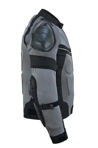 INTAN Men’s Armoured Motorcycle Jacket – Waterproof DARK GREY - Image 4