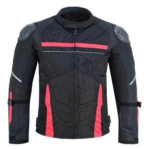 INTAN Men’s Armoured Motorcycle Jacket – Waterproof RED