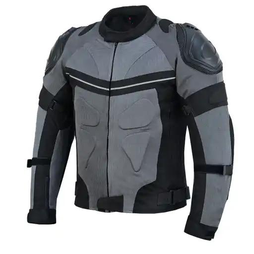 INTAN Men’s Armoured Motorcycle Jacket – Waterproof DARK GREY - Image 3