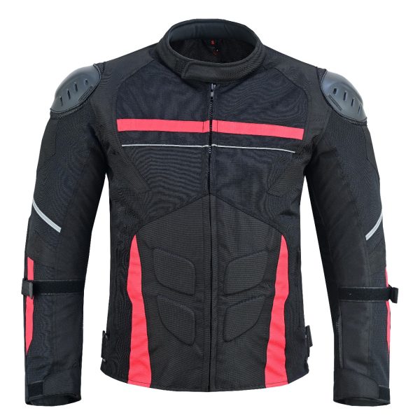 INTAN Men’s Armoured Motorcycle Jacket – Waterproof RED