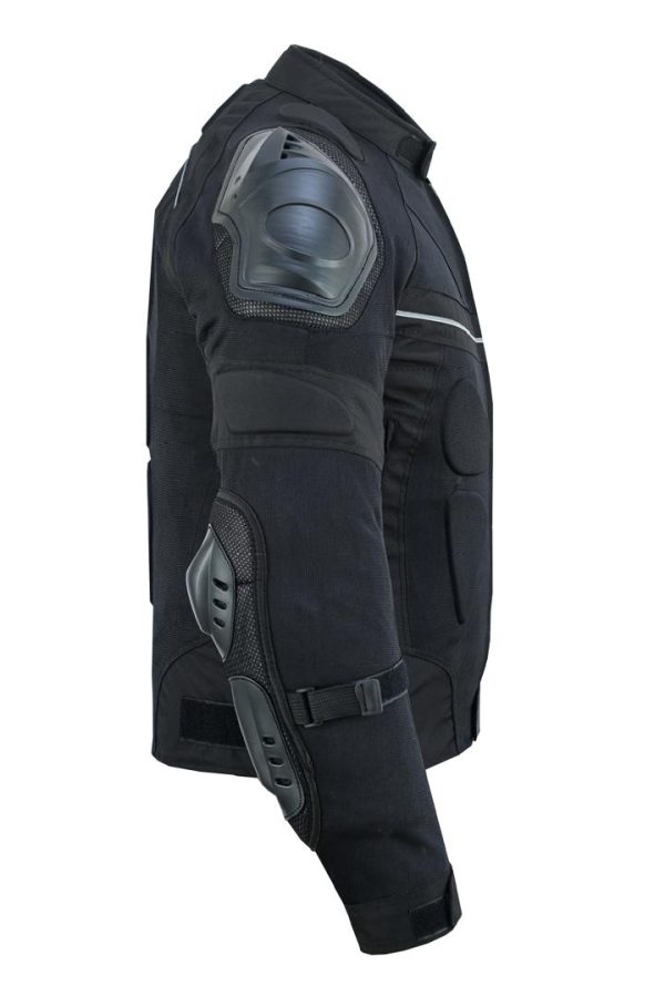 INTAN Men’s Armoured Motorcycle Jacket – Waterproof BLACK - Image 4