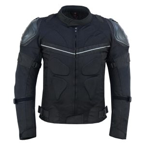 INTAN Men’s Armoured Motorcycle Jacket – Waterproof BLACK