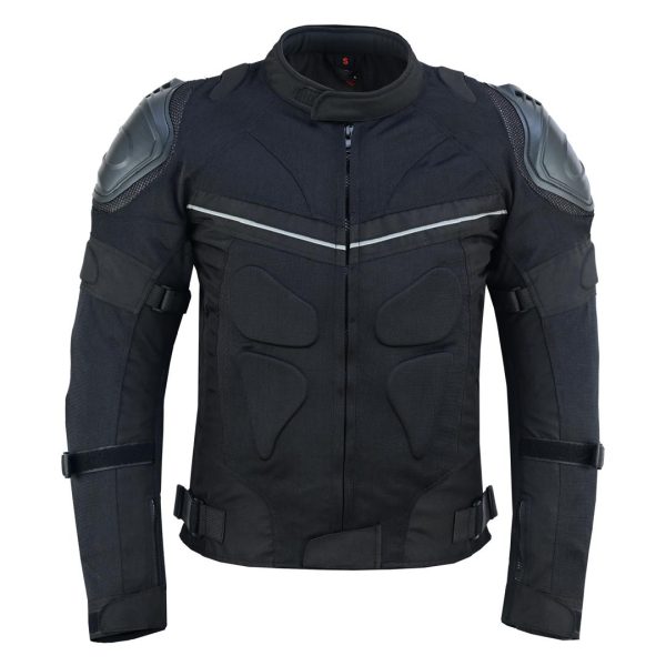 INTAN Men’s Armoured Motorcycle Jacket – Waterproof BLACK