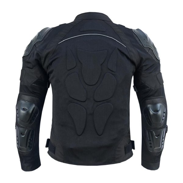 INTAN Men’s Armoured Motorcycle Jacket – Waterproof BLACK - Image 5
